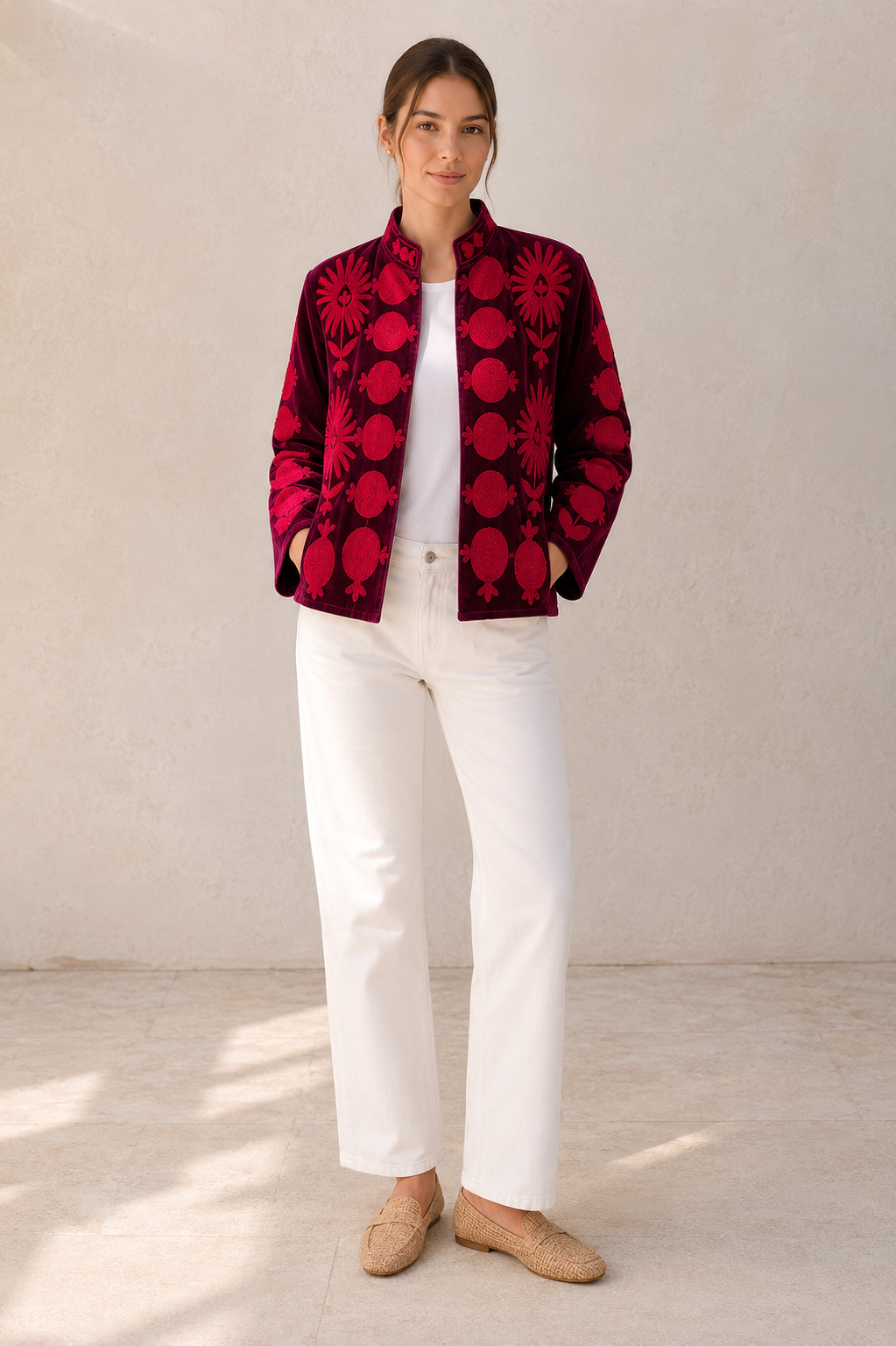Saco Velvet Bordado