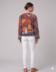 Saco Velvet bordado