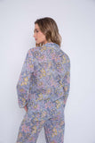 Pijama flores grises