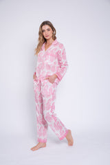 Pijama paisley rosa