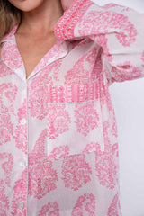 Pijama paisley rosa