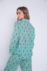 Pijama Plumas verdes
