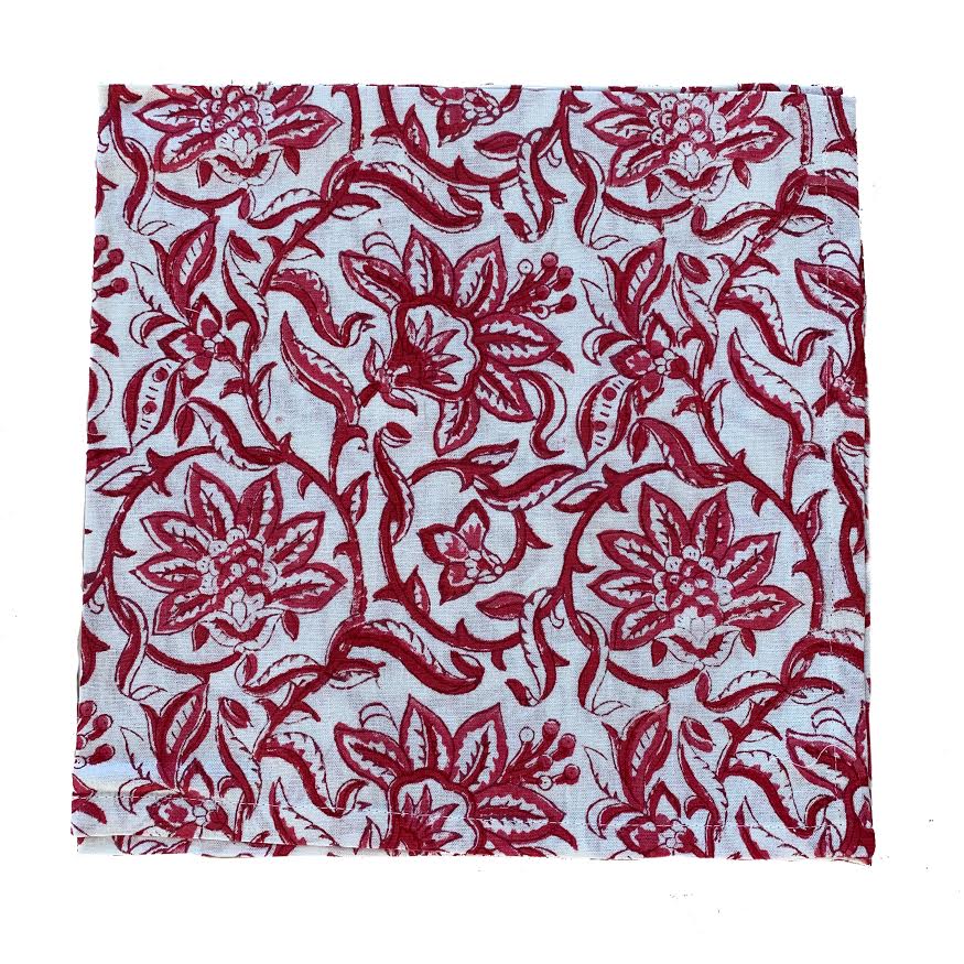 Set 4 Servilletas Flora Rosa