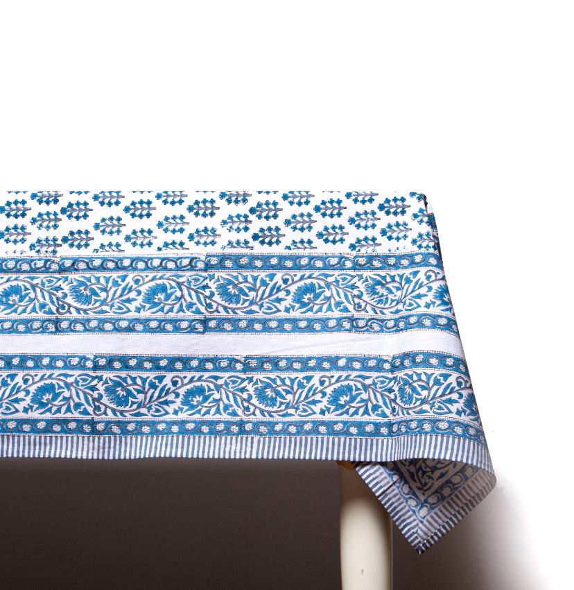 Mantel Turquesa y Gris 2.70 *1,50